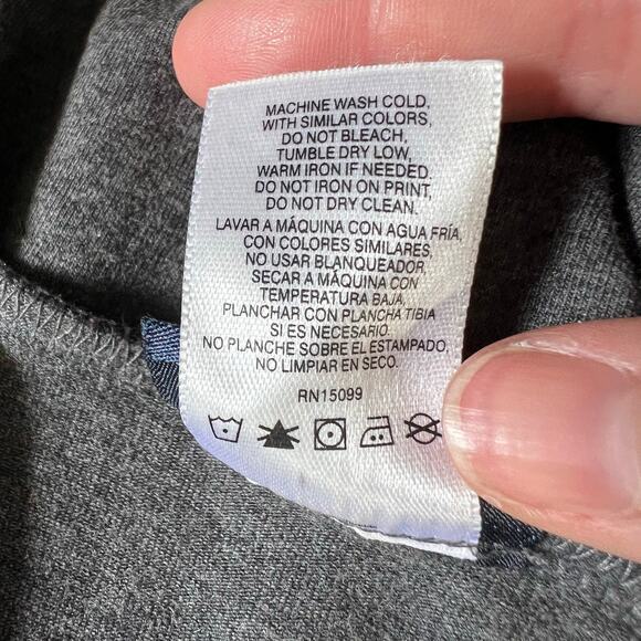 NordicTrack Womens Faux Wrap Athletic Sweatshirt Pullover Stretch Gray Large - Picture 8 of 8